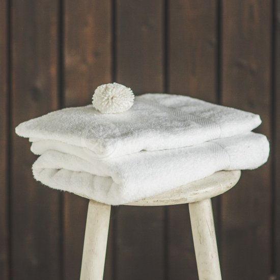 Cotton terry towel white